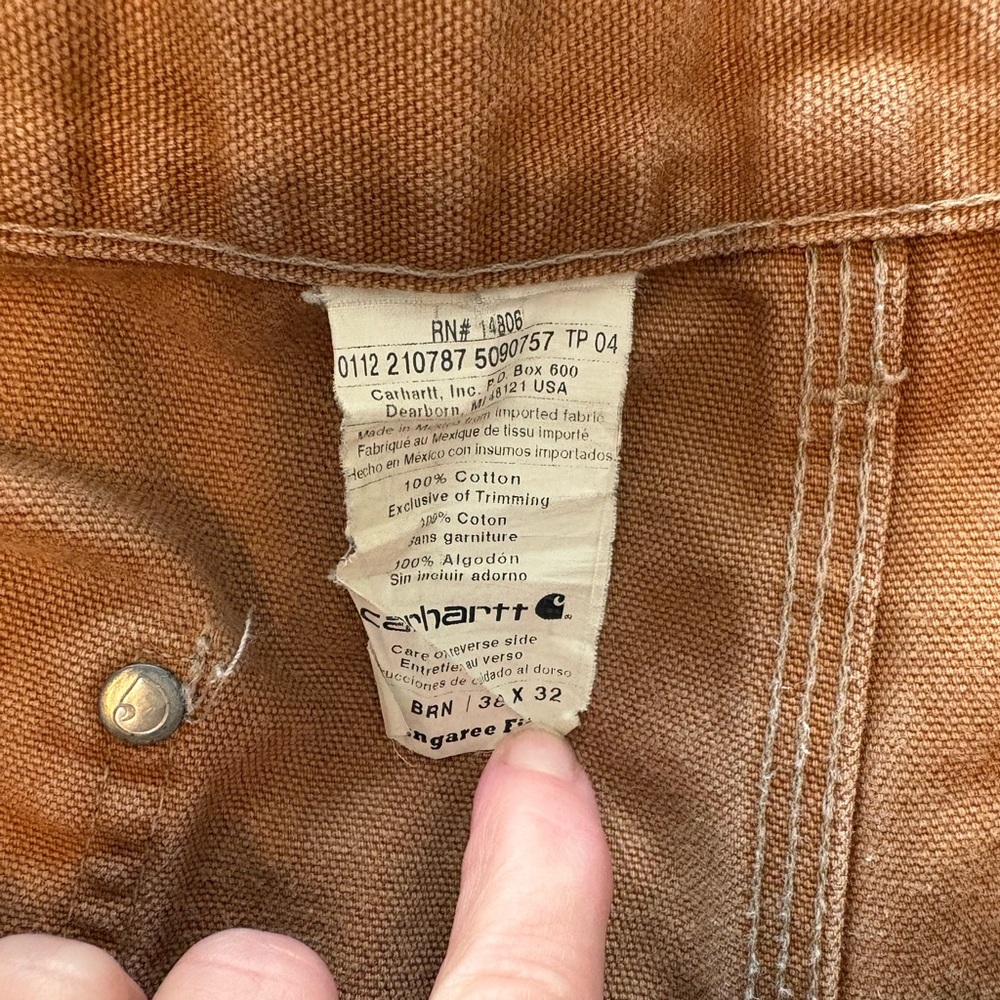 Carhartt Brown Duck Canvas Carpenter Pants - Picture 6 of 8
